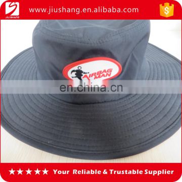 Low price black floppy hat with pvc logo wholesales