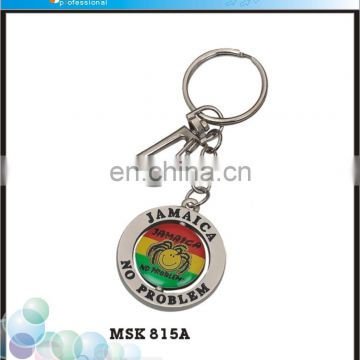 Excellent Jamaica Souvenirs Custom Made Shaped Metal Spinning Keychains