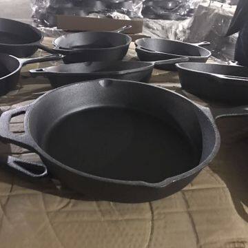 Hiseph Cast Iron Pan Skillet 3 Set With Handle HS-4 12 photo-3