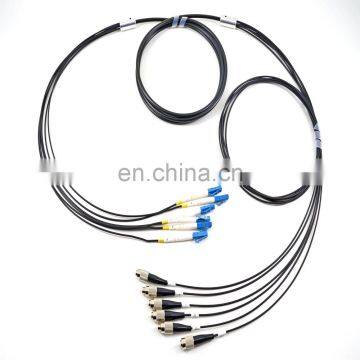 LSZH Jacket Tight Buffered Single Mode FC/UPC To LC/UPC Outdoor Military Grade Fiber Optic Armored Patch Cord