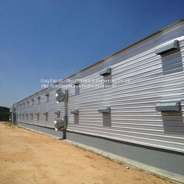 Complete Controlled Poultry Shed Farm Building Prefabricated Housing Steel Structure Chicken House for Sale