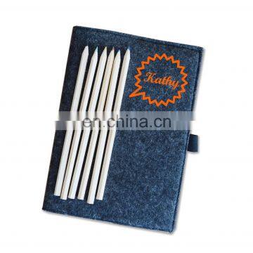 Color Custom A4 A5 A6 Felt Notebook Cover With Pen Holder for Promotional photo-2