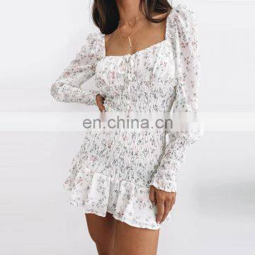 LAITE D2131 Summer Autumn Women Casual Dresses Ladies Chiffon Pleated Printed Dresses Women Clothing photo-4