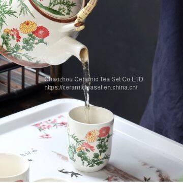 Bule and White Procelain Kung fu Tea Set photo-3