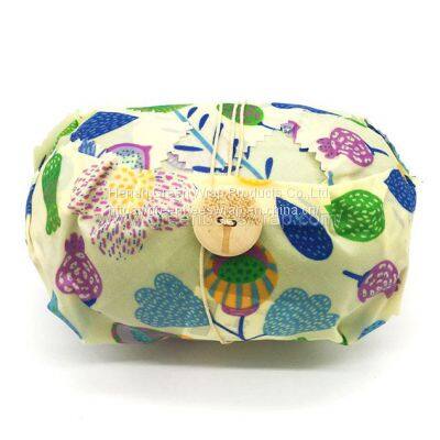 Beeswax wrap large size with button&tie