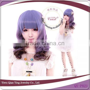 light Purple synthetic cosplay wigs cheap