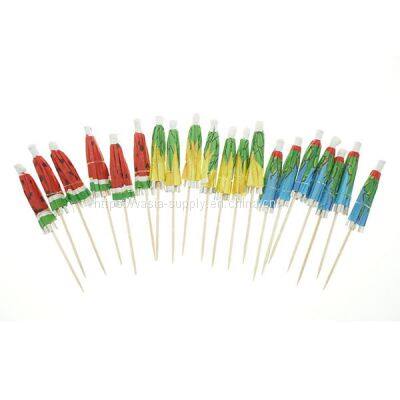 Decorative Umbrella Picks Party Supplies Fruit Cake Pick Cocktail Various Umbrella Skewer photo-4
