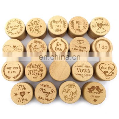 beautifully propose marriage gift wedding beech walnut small wood ring box