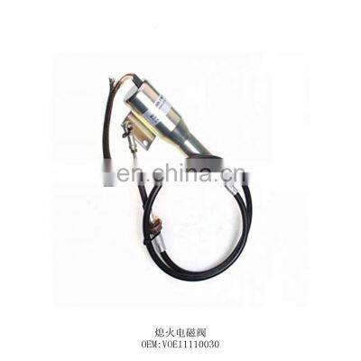 VOE11110030 Excavator solenoid valve for electric parts  fuel Shut Off /stop Solenoid valve