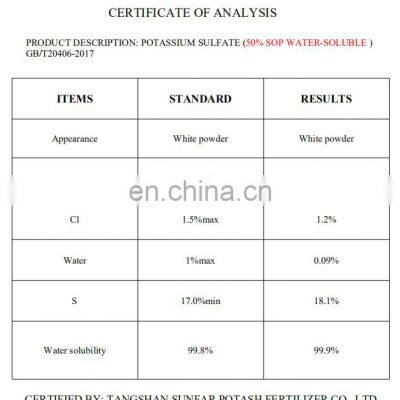 Water Soluble Potassium Sulphate K2SO4 Powder photo-3