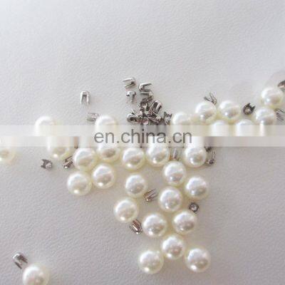 Round Glass Natural Decoration Clothing Shoe Faux Plastic Pearl Beads photo-3