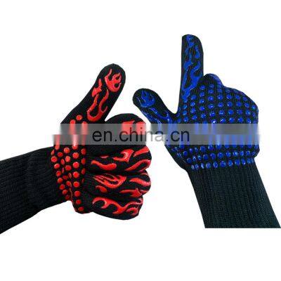 Professional fireproof heat resistant silicone bbq finger cooking gloves for baking grilling