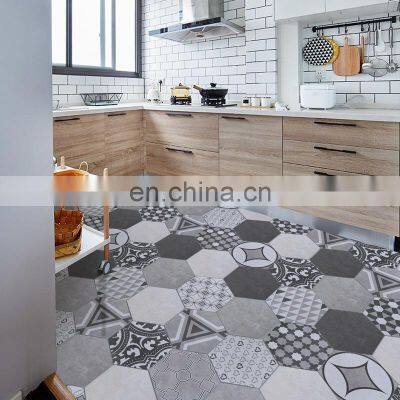 American Retro Hexagonal Balcony Kitchen Non-slip Hexagonal Small Tiles
