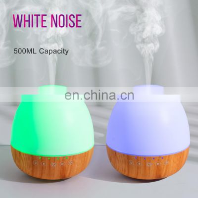 2021 Sleep Gadgets White Noise Sound 500ml Ultrasonic Air Aromatherapy Essential Oil diffuser for Large Room