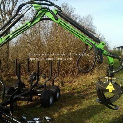 3ton Log Trailer With Crane photo-2