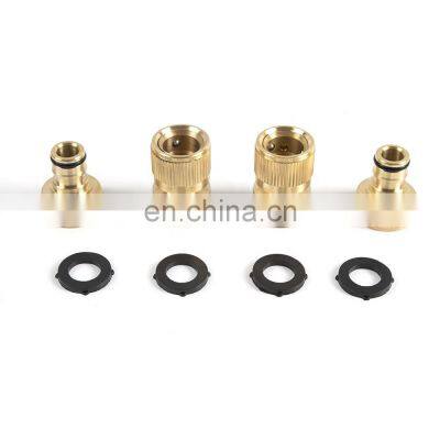 Hot sale OEM customized garden hose fittings 3/4 female and male brass garden hose quick connector coupler