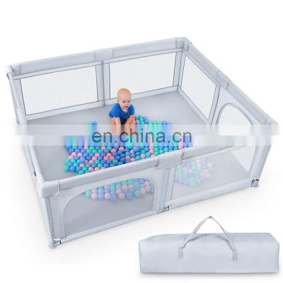 Kids Playpen Game Fence With Gate Large Baby Playpen Foldable Indoor Play Yard Pen Portable Playard For Babies And Toddlers