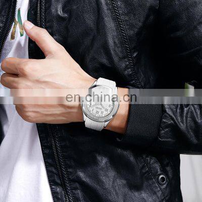 Reloj Skmei 9286 Business Fashion Creative Men Wrist Watch High Quality White Leather Sports Watch Quartz photo-4