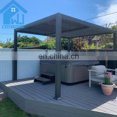 Modern Automatic Patio Outdoor Aluminium Pergola Opening Louvred Roof aluminum pergola price