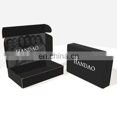 Custom Logo Eco Friendly Packaging Mailer Box Personalized Ecommerce for Craft Gift Corrugated Paper Black Shipping Box photo-5