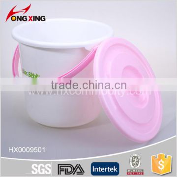 Kitchen water storage plastic water bucket with lid