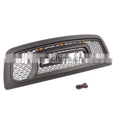 2009 2013 Custom 3 Pieces Led Lights Honeycomb Black Front Grille Car Grill Fit for Dodge Ram 1500