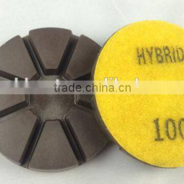 Abrasive concrete floor polishing pads