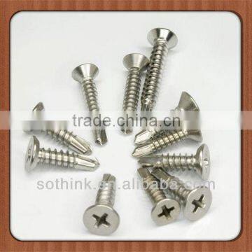 Cross recessed pan head self drilling screws