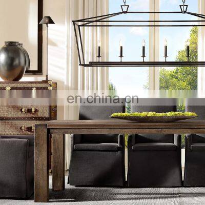 Sunny New Design Indoor Decoration Openwork Rectangular Chandelier Living Room Dining Room Bedroom Modern Led Pendant Light