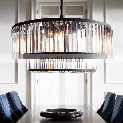 Modern Round Crystal Ceiling Luxury Metal WELLES Round Chandelier Hanging Hotel Living Room Restaurant Lighting Home Decor photo-2