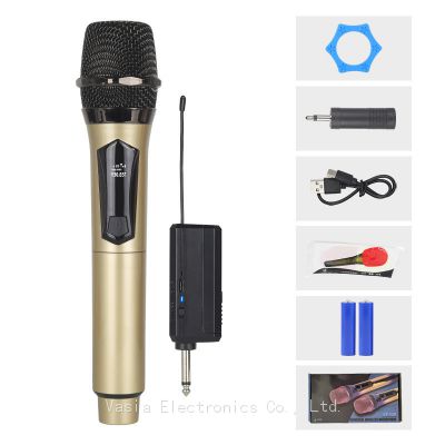 Wireless Microphone Dual Handheld Dynamic Mic Range 50 m/164 ft Working 6-8 hours For Karaoke Meeting Party Church DJ KTV Set