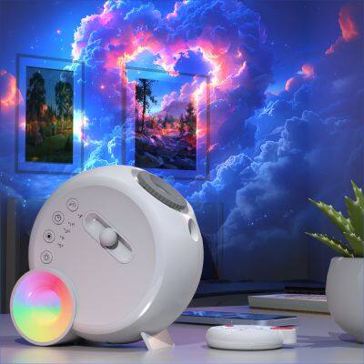 13 in 1 HD Film Galaxy Projector Bluetooth Speaker White Noise Home Planetarium with Remote Control Desk Lamp For Kids Bedroom