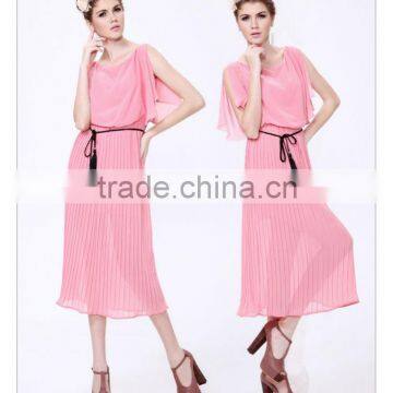 2013 Fashion long pleated dress