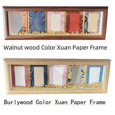Min 5 Pcs 8.5*5.8cm Xuan Paper Art Paper Hard Silk Art Paper Painting Frame Artcrafts Calligraphy Artworks photo-4