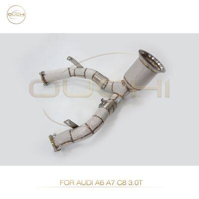 Exhaust Downpipe for Audi A4L A5 B8/A8 D5/Q7/Q8/RS3 8Y Stainless Steel Performance Upgrade Increase High-performance Auto Parts