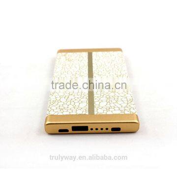Promotion leather design 8000mAh polymer power bank