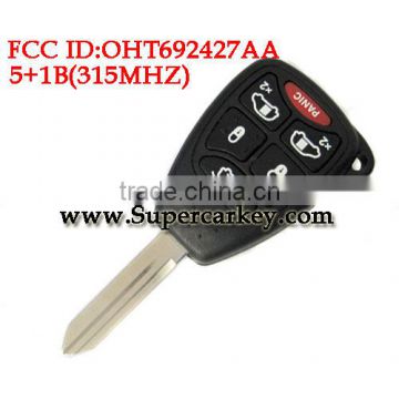 Best quality 5+1 Button remote key with 315MHZ(FCC :OHT692427AA) for Chrysler