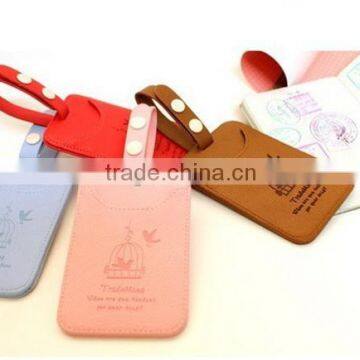 pu leather luggage tag