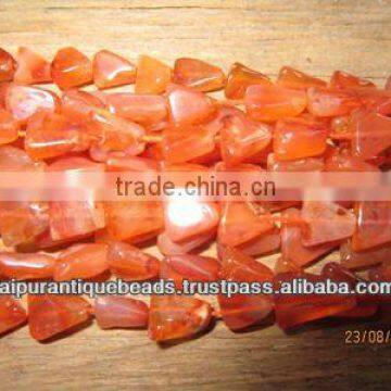 carnelian triangle beads