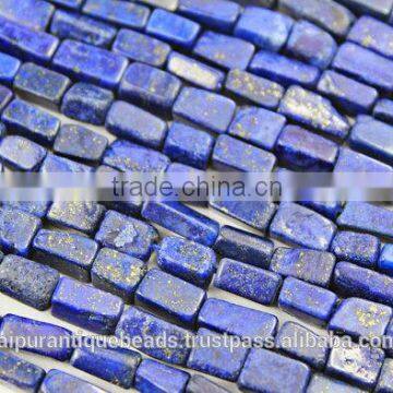 lapislazuli rectangular cube beads