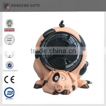 cute resin pig funny electric fan