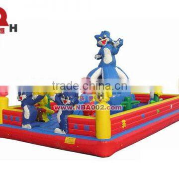 QHIC06 Naughte Blue Cats Children Inflatable Castle for Sale