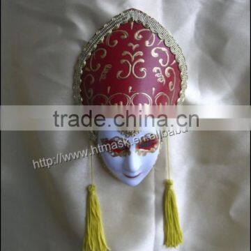 upscale Plastic venice mask with earrings luxury venetian masks with magnet for party carnival decoration