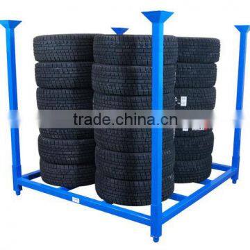 Adjustable Storage Folding Metal Car Warehouse Tire Rack