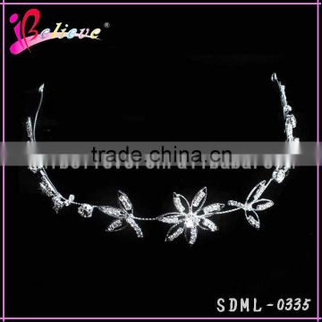 2015 fashion hairband with stones,crystal diamond flower hairband for pretty girls