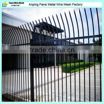 Cranked spear top tubular steel fence with high quality