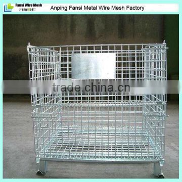 Metal galvanized steel cage mesh pallet