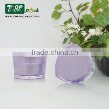 2015 Popular Triangle Green Cosmetic Plastic Cream Jar for Facial, Eye Essense