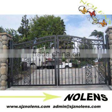 Most popular big square tube gate of wrought iron/metal iron gate