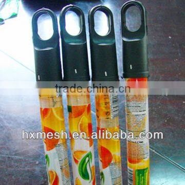 Plastic coated metal broom handle